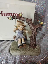Studio Hummel BH 257 Goebel 2003  "Just A Swinging" Boy Pushing Girl on Swing