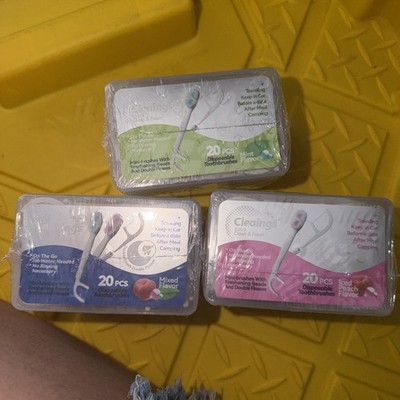 3 Cleaings Extra Clean & Fresh 2-in-1 Disposable Floss (40 Each) 09