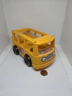 Vintage Fisher Price little people yellow mini bus Nursery School 929