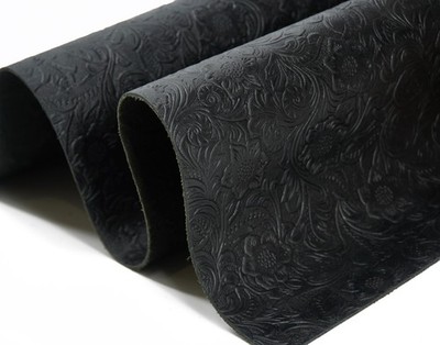 QMYBROW Bump Texture Tooling Leather Sheets Plain 6''x12'', Pattern | Black