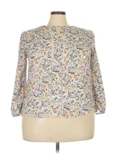 Collective Concepts Women Ivory 3/4 Sleeve Blouse XXL