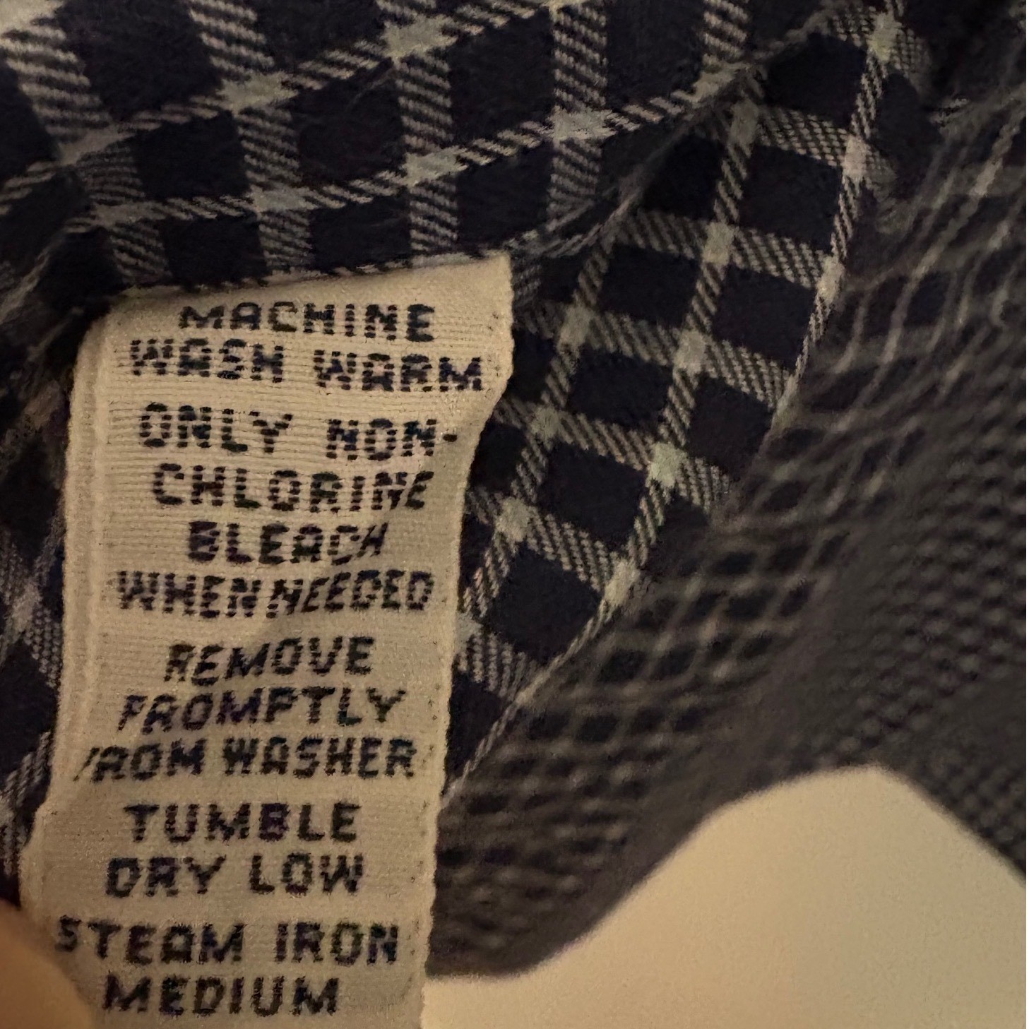 Ralph Lauren Blake Mens Large Navy Blue White Check Cotton Button Down Shirt image 4