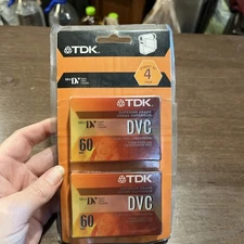 NEW TDK DVC DIGITAL VIDEO CASSETTES 60 MINUTES 4-PK SUPERIOR GRADE MINI-DV
