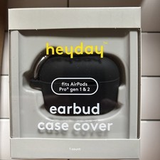 Heyday Apple Airpods Pro Gen 1  Gen 2 Silicone Case Cover - Black