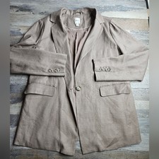 Maeve By Anthro Women's Linen Blend Blazer Size Large