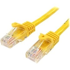 Startech 0.5M Yellow Cat5E Patch Cable With Snagless Rj45 Connectors Short Ether