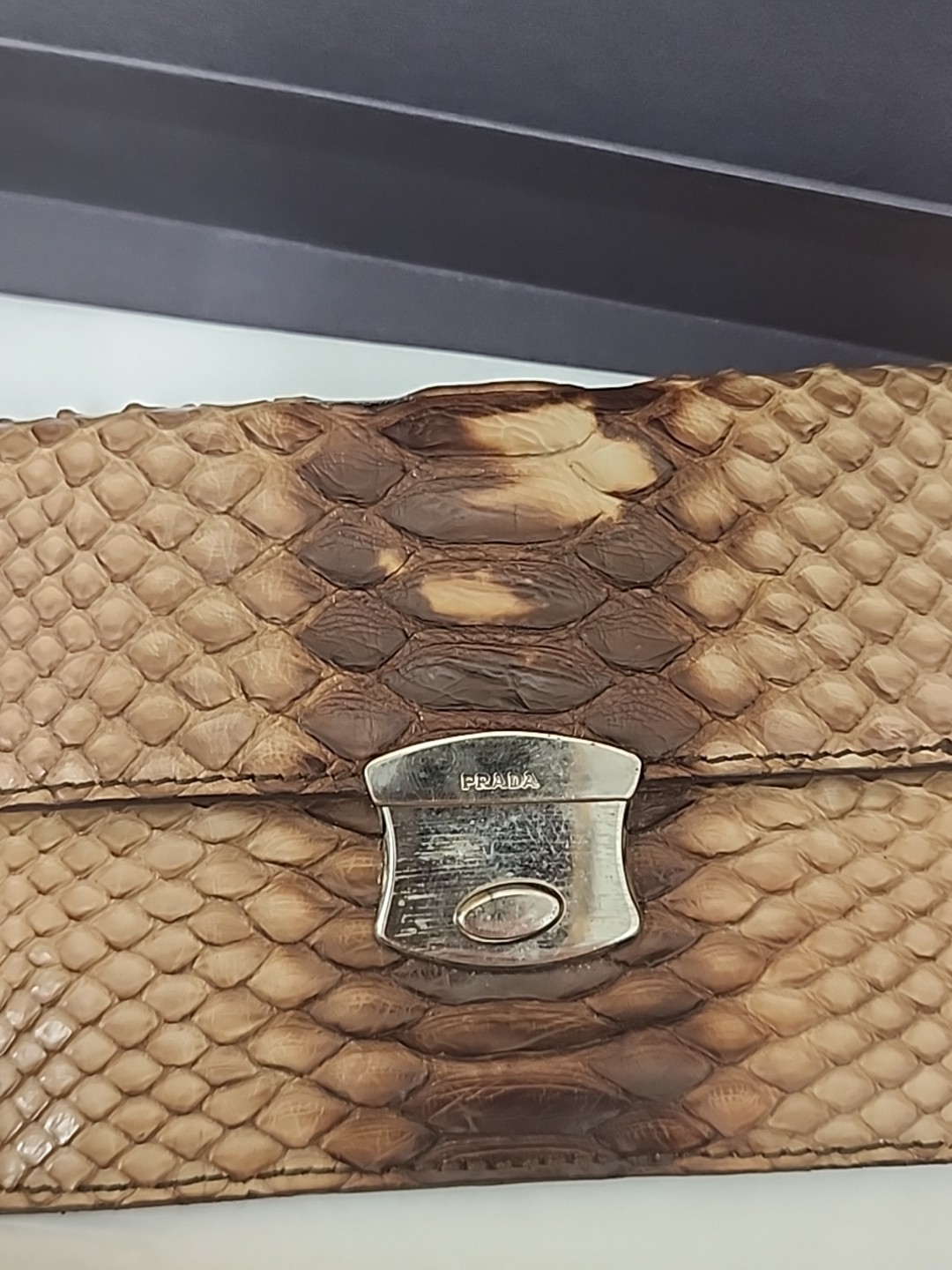 Prada Python Leather Wallet Coin Holder Rare - image 3