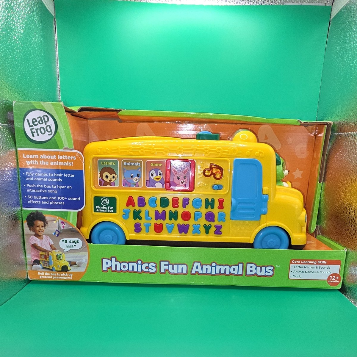 LeapFrog Phonics Fun Animal Bus Electronic Learning Toy for 12+