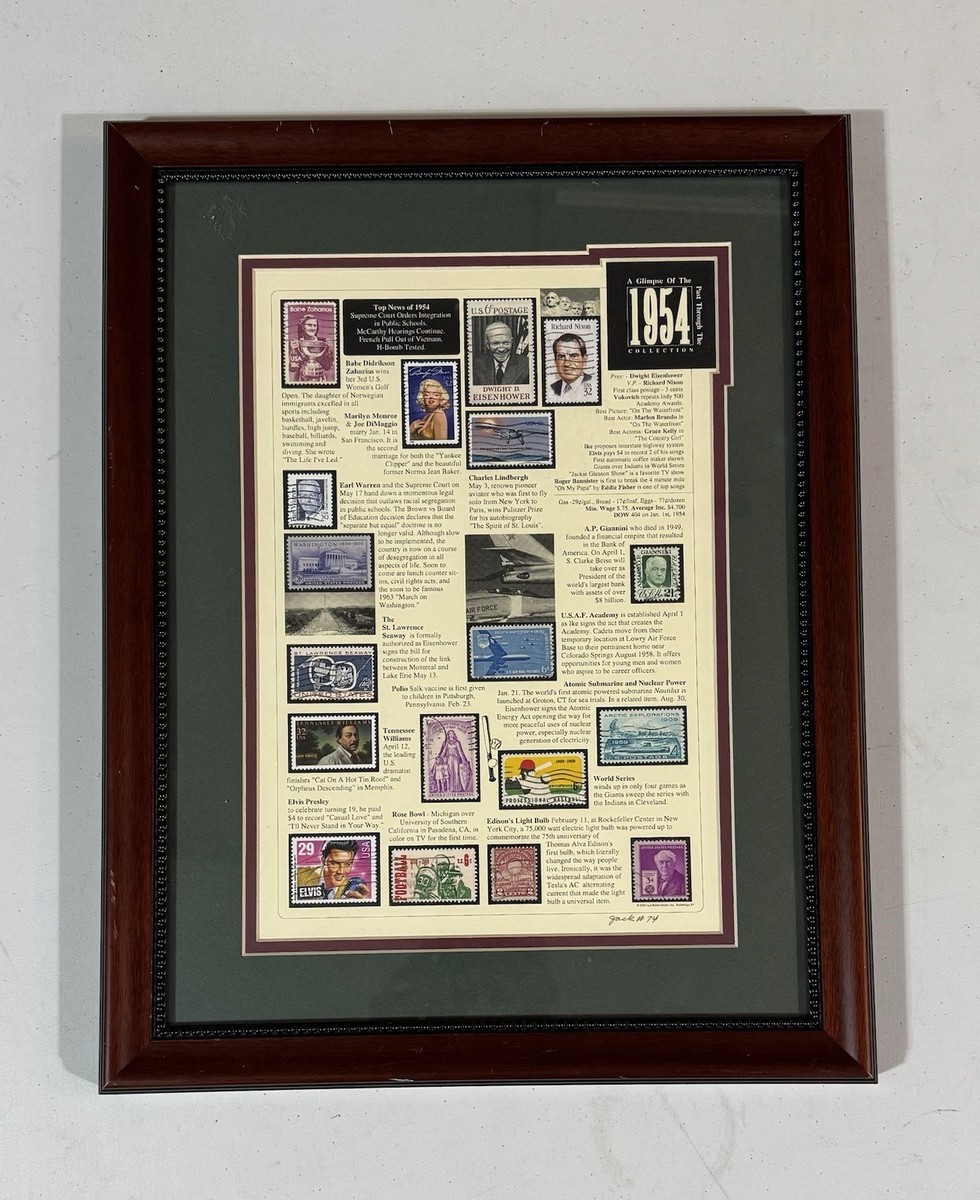 A Glimpse of the Past - The 1954 Stamp Collection” Framed | eBay