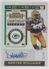 2019 Panini Contenders Rookie Championship Ticket 21/49 Dexter Williams Auto 8z7