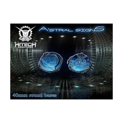 HiTech Mini Mini Base 40mm Round Bases - Astral Signs (2) Pack New