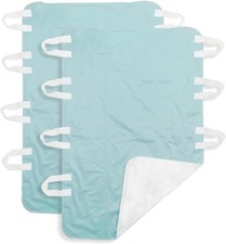2 Pack Bed Pads for Incontinence Washable Positioning Bed Pad with 8 Handles Was