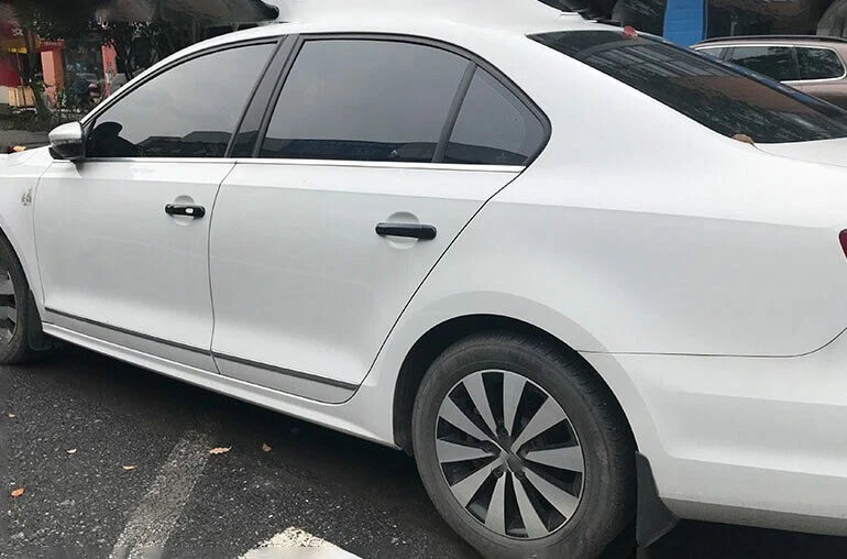 Exterior Side Smart Door Handle Trim For 2010-16 Volkswagen Tiguan Carbon Fiber - Изображение 3 из 4