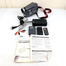 JVC GR-AXM910 Compact VHS Camcorder Bundle Tested Repaired New Battery