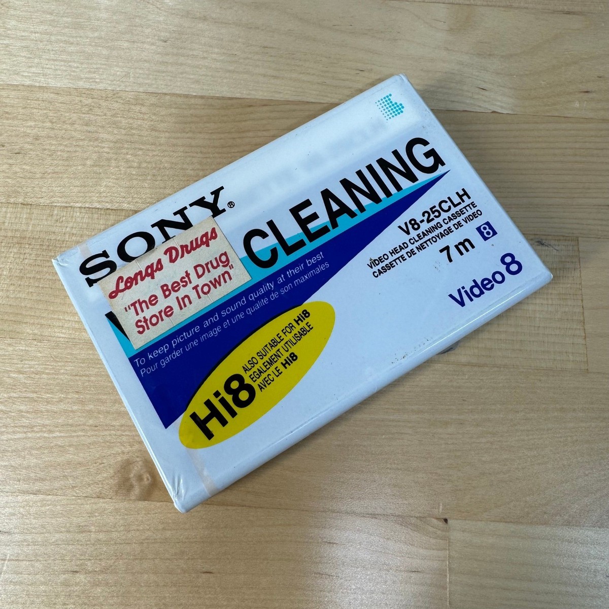 Sony V8-25CLH Video Head Cleaning Cassette Video 8 Hi8 Sealed New