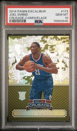 2014-15 Panini Excalibur - Crusade Joel Embiid #173 Camouflage (RC) PSA 10
