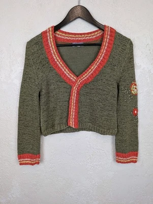 Pull tricoté vintage Kenzo Junior décontracté coloré brodé de fleurs taille S - Photo 1/4