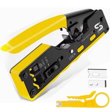 RJ45 Ethernet Passthrough Crimper Tool Pass Through Cat6a Cat6 Cat5 Cat5e