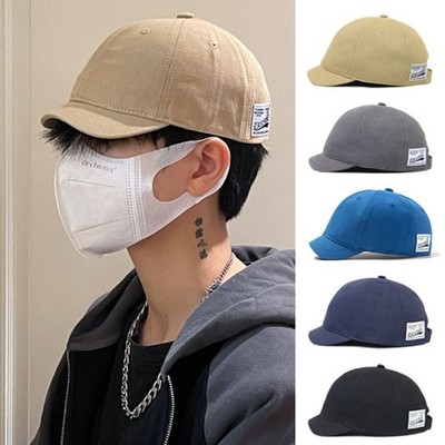 Baseballmütze mit kurzer Krempe Trucker-Stil Papa Mütze niedriges Profil Kappe für Damen Herren
