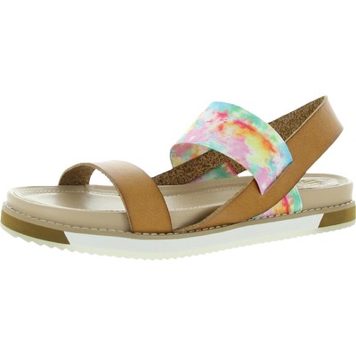 JANE AND THE SHOE Womens Melody Tan Slingback Sandals 7.5 Medium (B,M) BHFO 8530