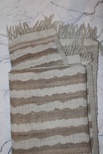 ARHAUS wool and silk fringed throw 72"x 54"