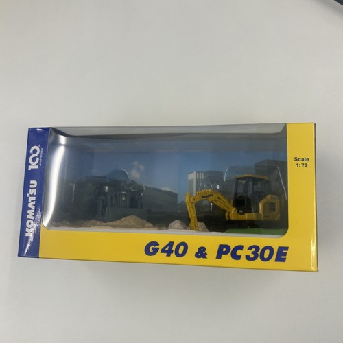 KOMATSU 1/72 scale miniature car G40 & PC30E 100th anniversary commemorative...