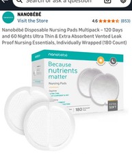 Nanobebe Extra Soft Nursing Pads 180 Ct.