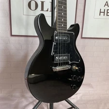 Electric Guitar Black P90 Pickup Junior Solid Body Mahogany Body & Neck
