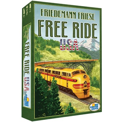 : Free Ride USA - Railroad Development Strategy Board Game, 1950s America The...