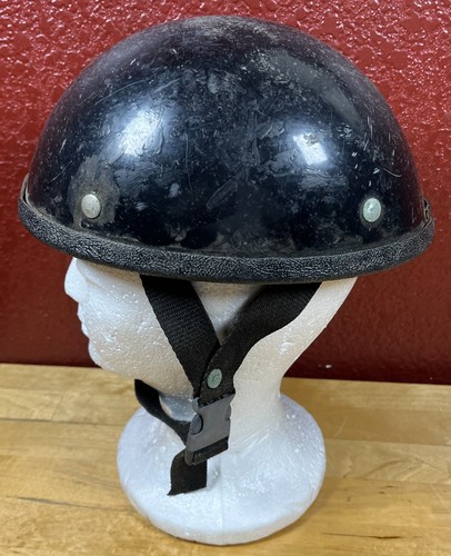 Frenchy’s Frenchy Motorcycle Half Helmet Vintage Black Bike Racing USA - Picture 2 of 11