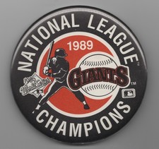 1989 MLB League Champions Giants Pinback Button