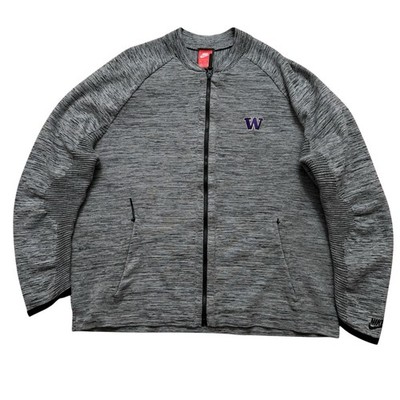 Nike Tech Pack Knit Jacket Mens 2XL Washington Huskies NCAA Full-Zip Gray