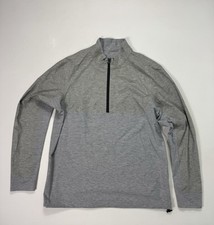 Greyson Sweater Mens Size Medium Grey Rayon 1/4 Zip Pullover Golf Performance