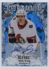2023-24 Upper Deck Allure Iced Breakaway Auto Ridly Greig #IB-20 Auto 2d8