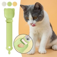 Cat Dog Strip Squeezer Pet Feeding Spoons Liquid Food Eating Feeders US J7R8