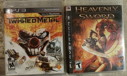 Lot Of 2 PS3 Games Twisted Metal And Heavenly Sword ,complete And Tested
