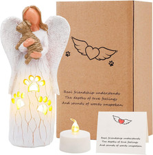 BEARAE Loss of Dog Sympathy Gift, Dog Memorial Gifts, Pet Loss Candle Holder Fig