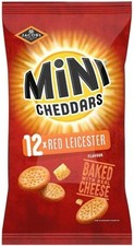 Mini Cheddars Red Leicester Flavour Multipack Crisps Baked with Real Cheese 12 x