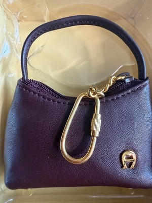 Vintage Etienne Aigner Mini Purse Bag Key Fob Keychain Leather New Bag Rare!