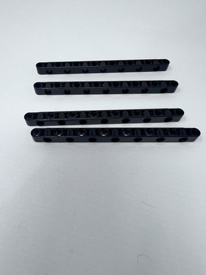Lego 71710 Technic Black Liftarm Beam 1 x 15 Thick with Alt Holes Lot Of 4
