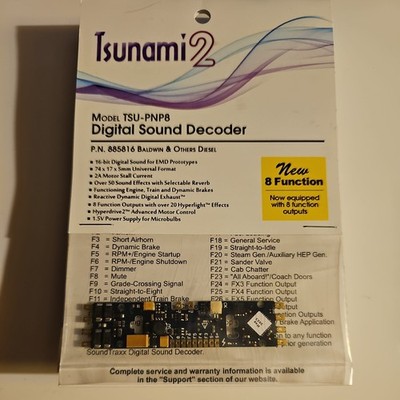 Soundtraxx 885816 Tsunami2 TSU-PNP8 Digital Sound Decoder Baldwin Other Diesels