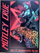 OFFICIAL MOTLEY CRUE WORLD TOUR POSTER  Bogota Columbia Feb 25th 2023 ORIGINAL