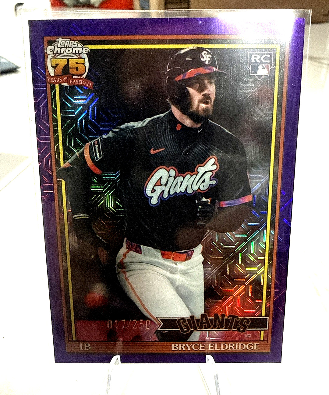 Bryce Eldridge 2026 Topps Update 1991 CHROME MOJO Purple REFRACTOR Rookie /250