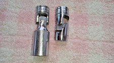 SNAP-ON SWIVEL SOCKETS PAIR 7/16 and 9/16 BOTH 3/8dr USED W WEAR SEE DESC snap