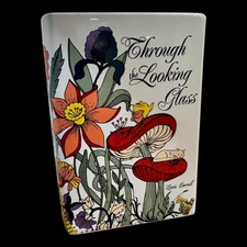 Whimsical Alice In Wonderland Book Vase Through The Looking Glass