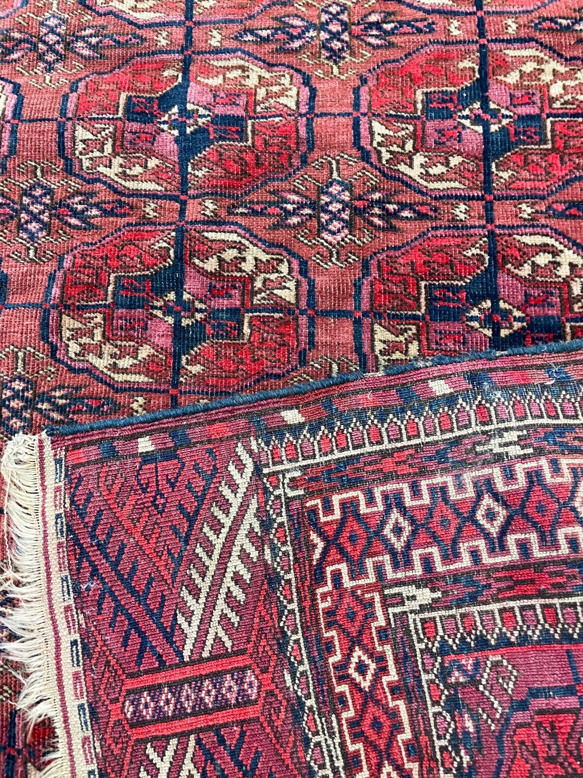 Hatchli Rug Antique Tekkeh Turkoman Engsi Hatchli 4 Seasons Rug, AS IS, #17502 3'2 ...