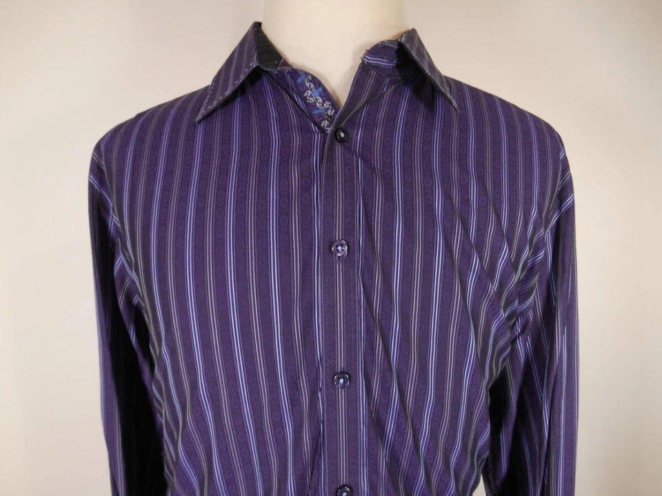 Linda camisa masculina manga longa design listrado azul Zagiri XL - Imagem 2 de 4