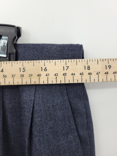 Burberry Pants Mens 35x30 Blue Wool Pleated Straight Leg Suit Trousers Vintage - Picture 6 of 6