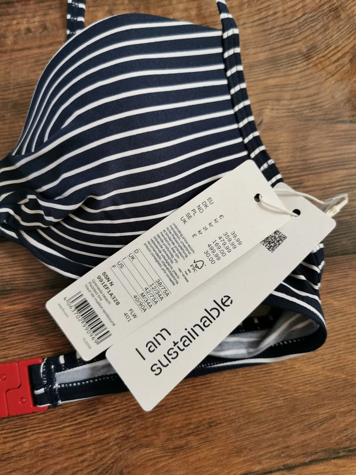 Sujetador acolchado de playa Esprit Grenada blanco marino para mujer Reino Unido talla 12/34A TOTALMENTE NUEVO Foto 3 de 3