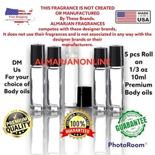5x pcs 1/3 Oz Compare  Cologne Body Oil Fragrance for Men Pick Your 5 & DM us
